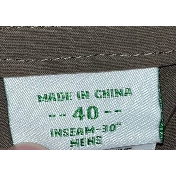 ExOfficio Insect Shield Convertible Hiking Pants Brown Green 40x30 Zip Off EUC - Picture 9 of 9